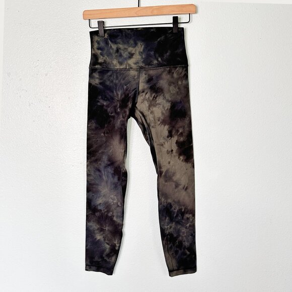 Lululemon Align Diamond Dye Pant Leggings Black Green 6 - Picture 1 of 5